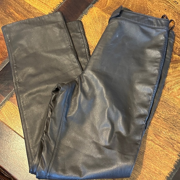 Loft Leather pants size 8 EUC - Picture 1 of 8